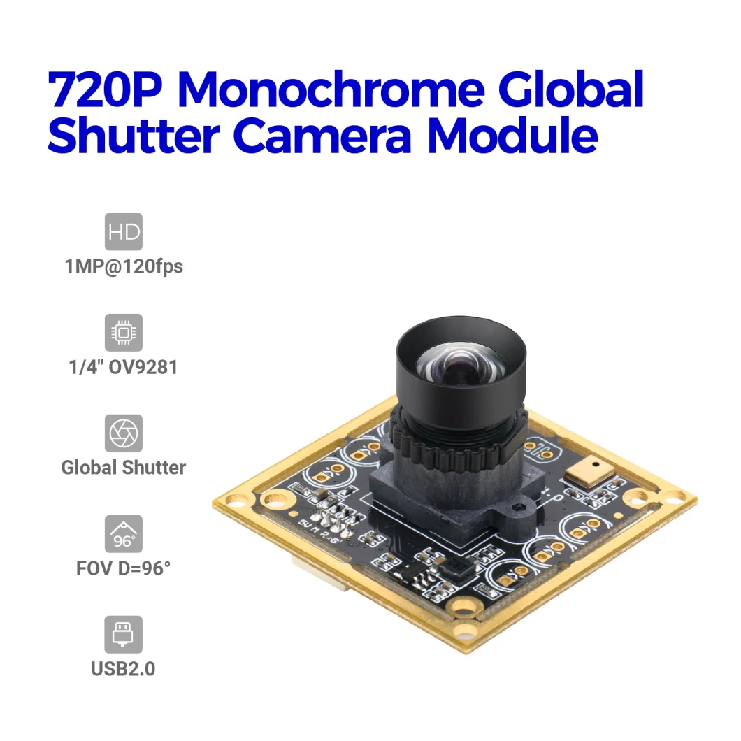 120fps High Speed Global Shutter USB2.0 Camera Module